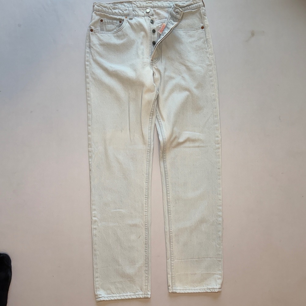 VTG 86' Levis 501 Jeans Mens 34x32 Blue Light Wash Denim Canada 216 Button Fly